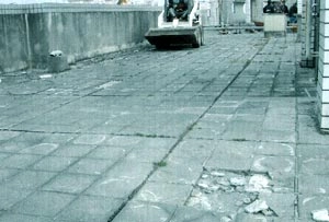 頂樓地板防水層-打除前